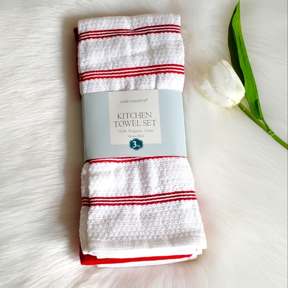 Home Concepts Other - 3 Pcs Kitchen Towel 100% Ringspun Cotton